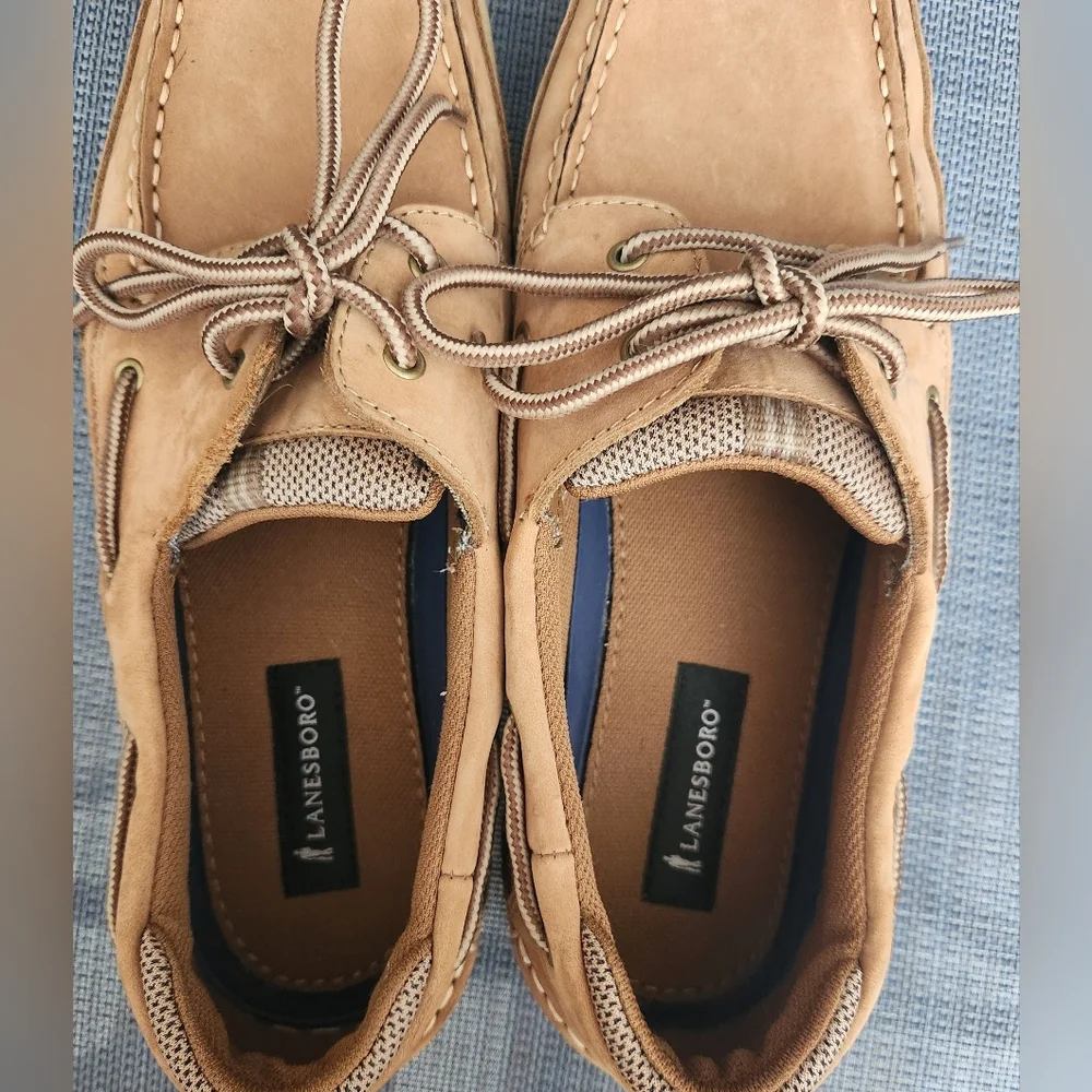 Tan Leather Boat Shoes By Lanesboro